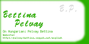 bettina pelvay business card